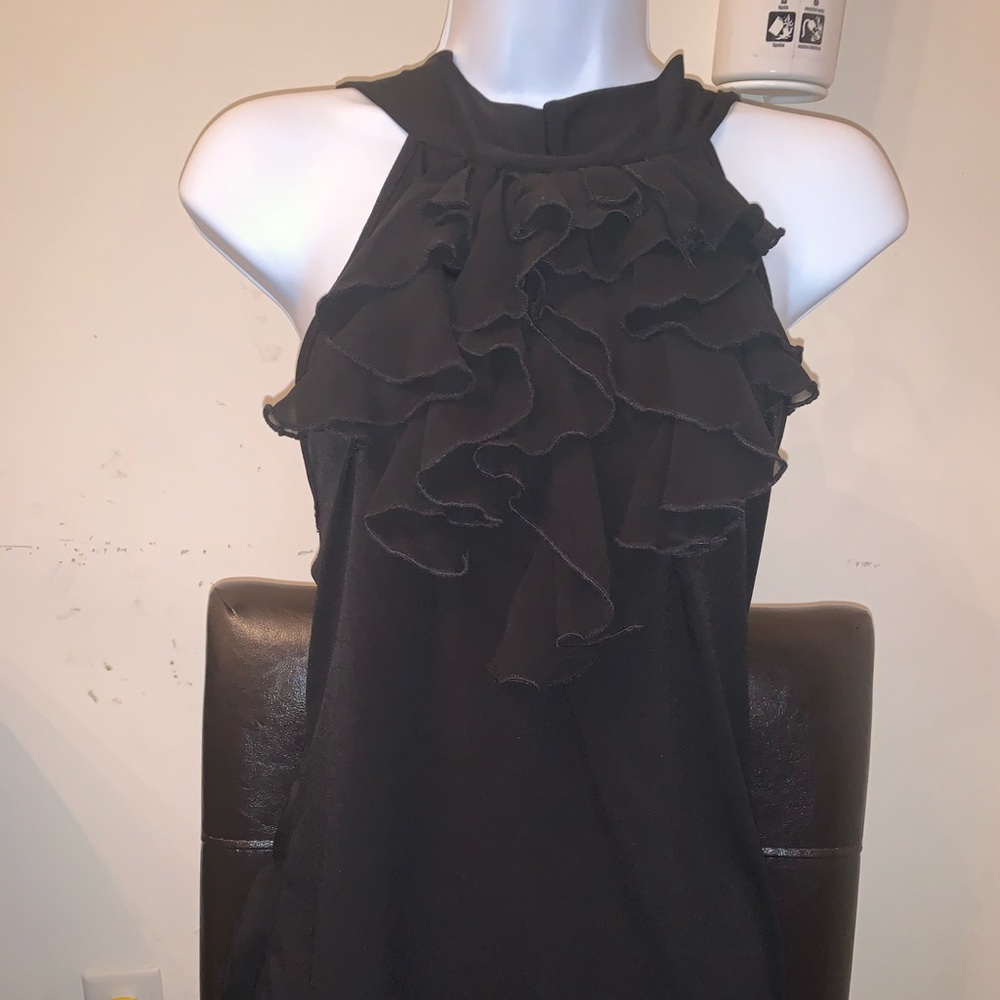 Sleeveless Ruffle Blouse